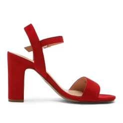 Open Toe Ankle Strap Chunky Heel Sandals
