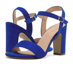 Open Toe Ankle Strap Chunky Heel Sandals