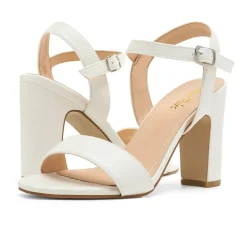 Open Toe Ankle Strap Chunky Heel Sandals
