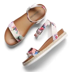 Open Toe Ankle-Strap Espadrille Platform Sandals