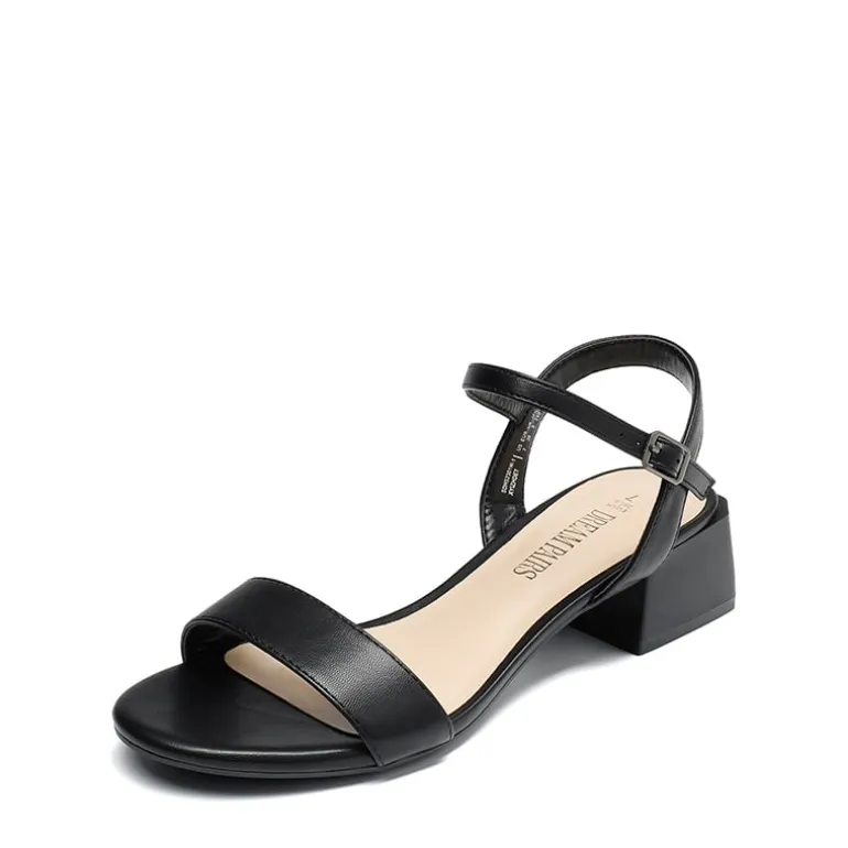 Open Toe Ankle Strap Low Heel Sandals
