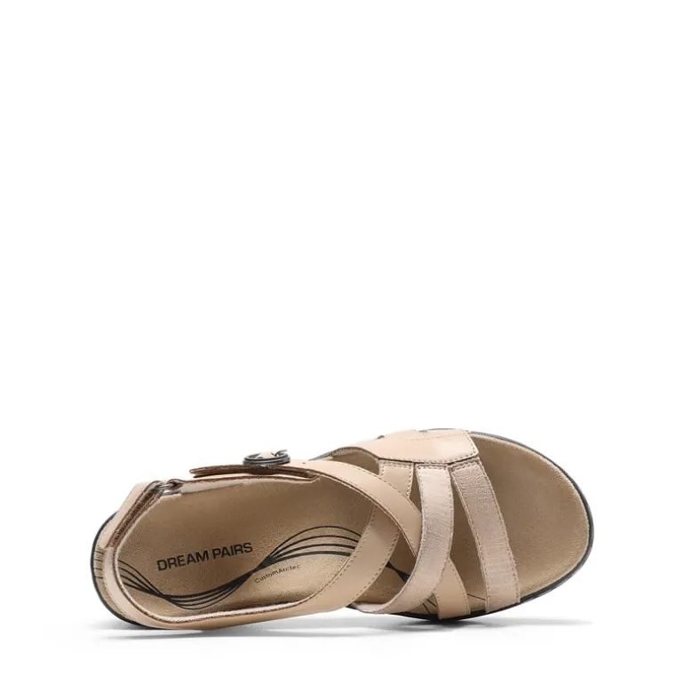 Open Toe Arch Support Wedge Sandals