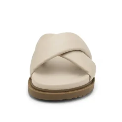 Open Toe Crisscross Slide Flat Sandals