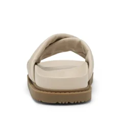 Open Toe Crisscross Slide Flat Sandals
