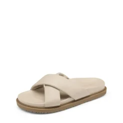 Open Toe Crisscross Slide Flat Sandals