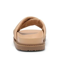 Open Toe Crisscross Slide Flat Sandals