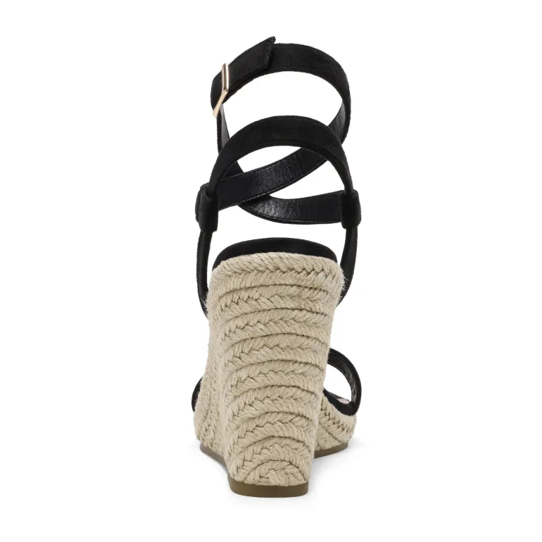 Open Toe Espadrille Platform Wedge Sandals