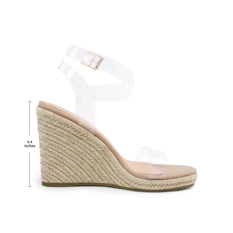 Open Toe Espadrille Platform Wedge Sandals