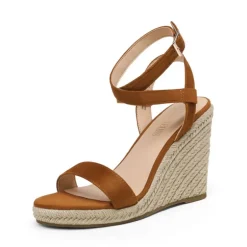 Open Toe Espadrille Platform Wedge Sandals
