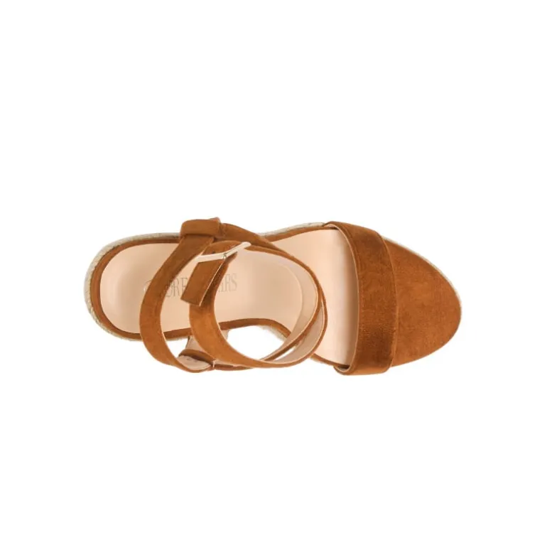 Open Toe Espadrille Platform Wedge Sandals