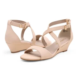 Open Toe Low Heel Wedge Sandals
