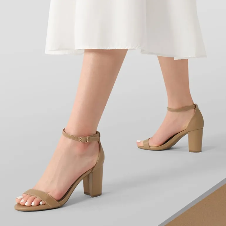 Open Toe Pump Chunky Heel Sandals