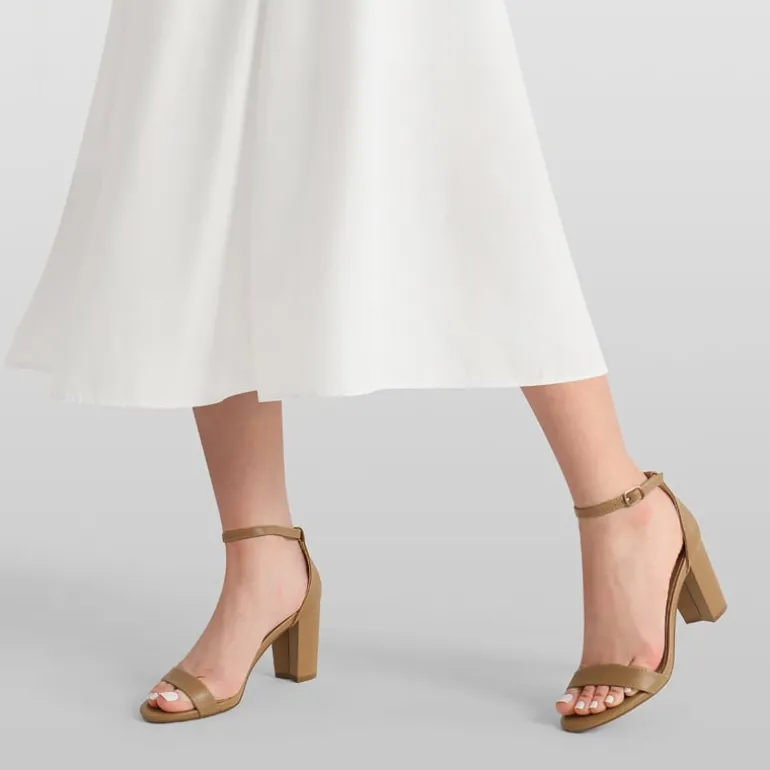 Open Toe Pump Chunky Heel Sandals