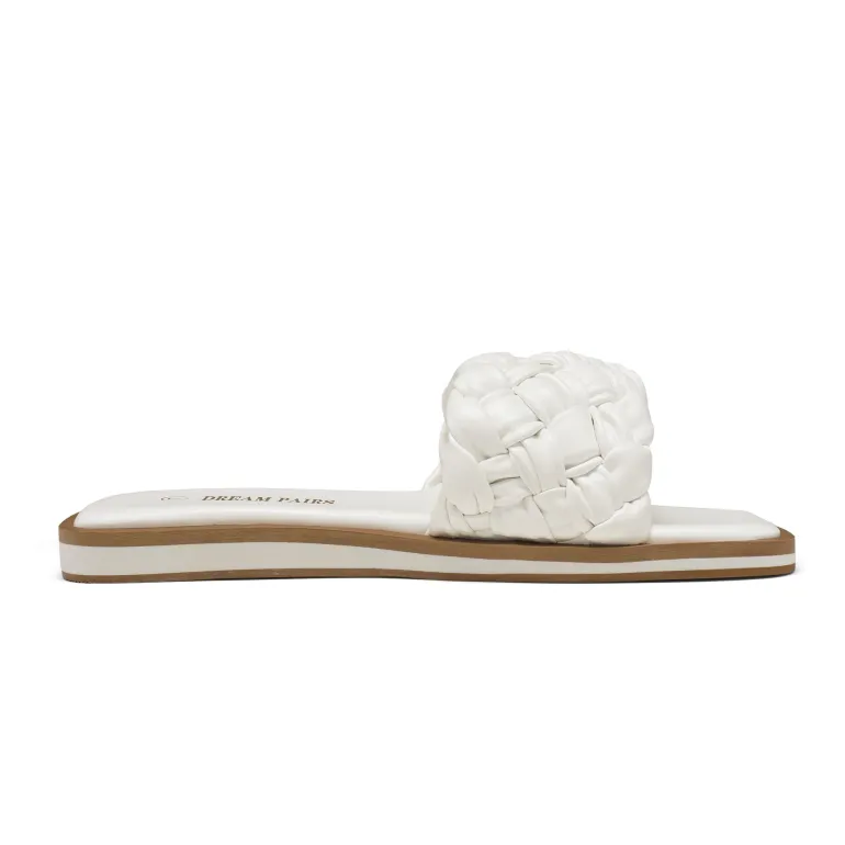Open Toe Slide Flat Sandals