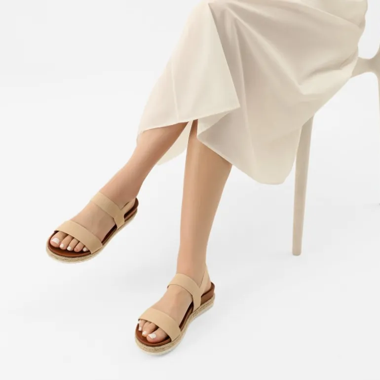 Open Toe Strap Espadrille Platform Sandals