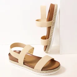 Open Toe Strap Espadrille Platform Sandals