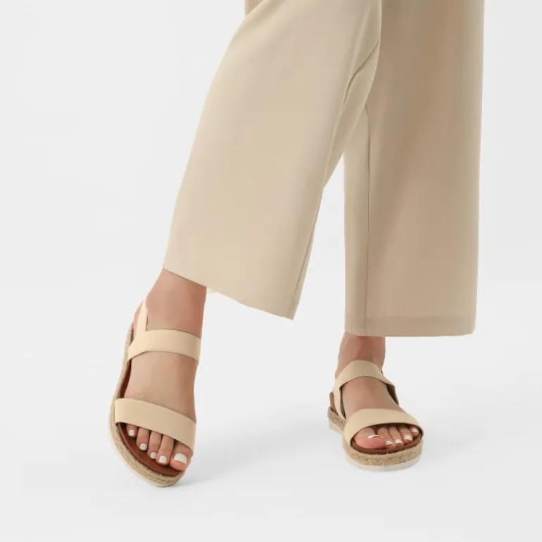 Open Toe Strap Espadrille Platform Sandals