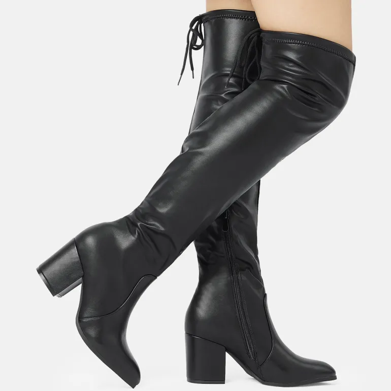 Over the knee Block Heel Boots