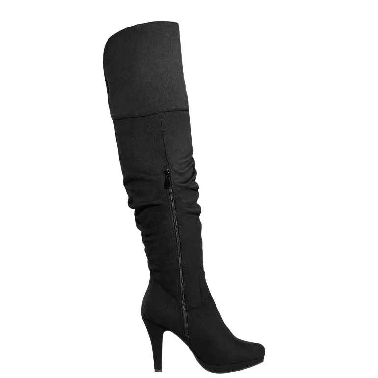 Over The Knee Chunky Heel Boots