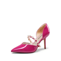 Pearl Straps Pointed Toe Stiletto Heel Pumps