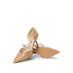 Pearl Straps Pointed Toe Stiletto Heel Pumps
