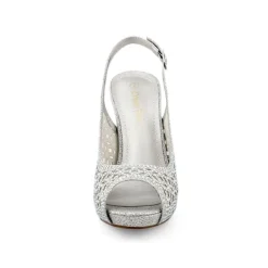 Peep Toe Rhinestone Pumps