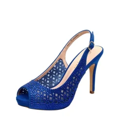 Peep Toe Rhinestone Pumps