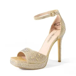Peep Toe Stiletto Heel Sandals