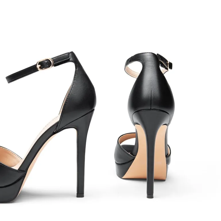 Peep Toe Stiletto Heel Sandals
