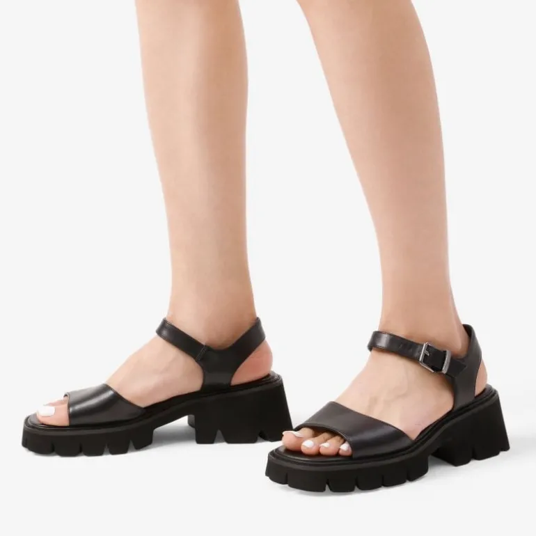 Platform Ankle Strap Chunky Heel Sandals