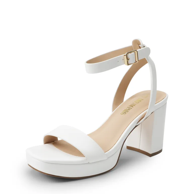 Platform Ankle Strap Chunky Heel Sandals