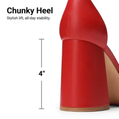 Platform Ankle Strap Chunky Pumps