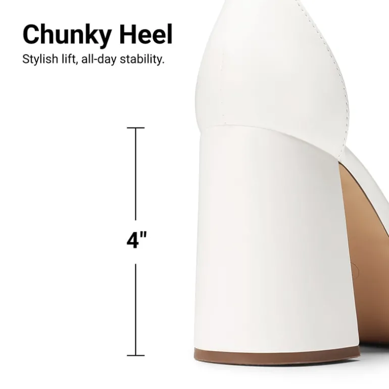 Platform Ankle Strap Chunky Pumps