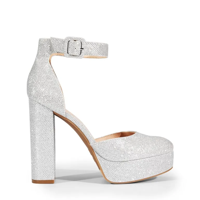 Platform Ankle Strap High Heel Pumps