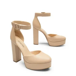 Platform Ankle Strap High Heel Pumps