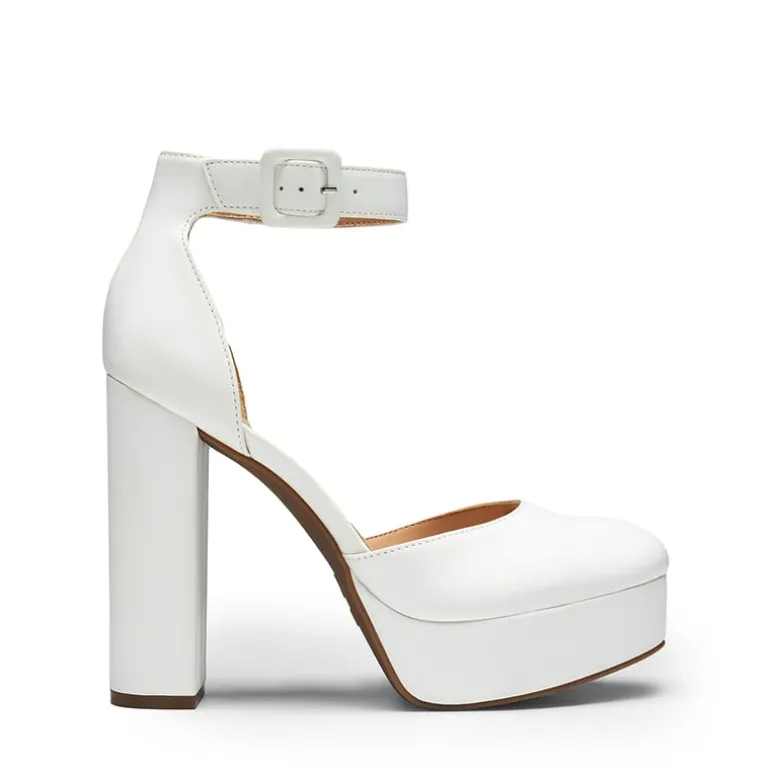 Platform Ankle Strap High Heel Pumps