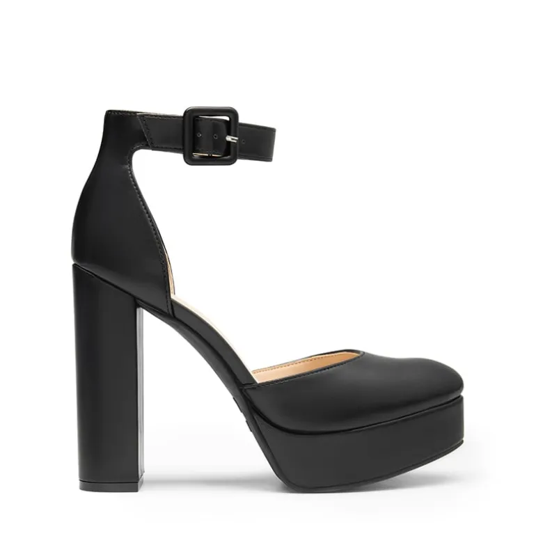 Platform Ankle Strap High Heel Pumps