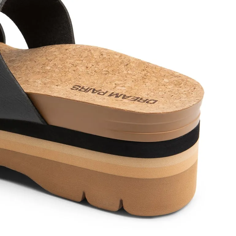 Platform Arch Support Slide Sandals