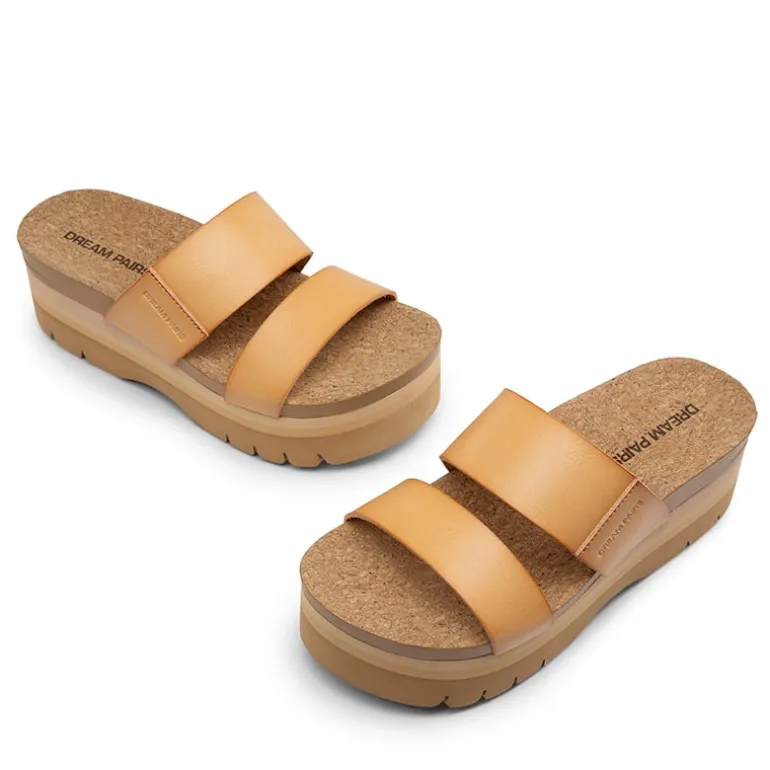 Platform Arch Support Slide Sandals