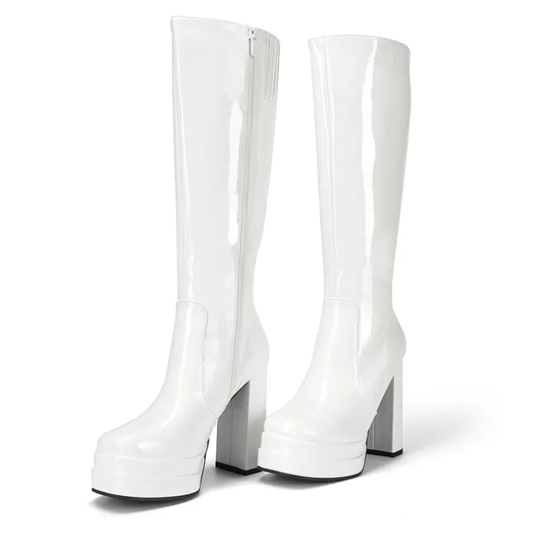 Platform Chunky Knee High Boots