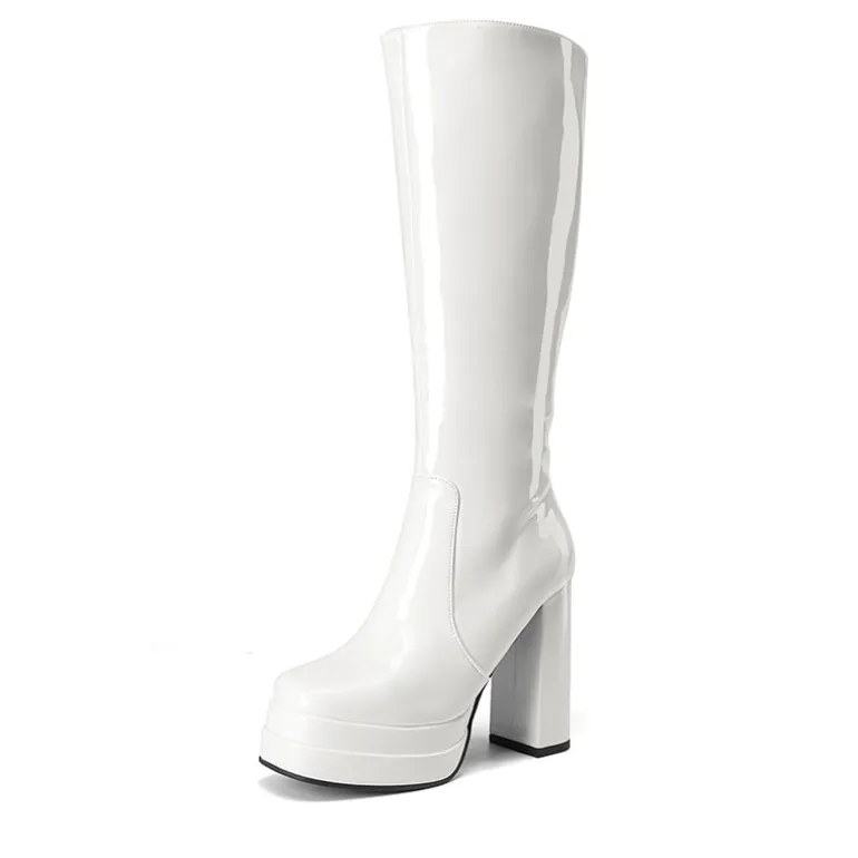 Platform Chunky Knee High Boots