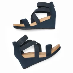 Platform Elastic Wedge Sandals