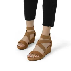 Platform Elastic Wedge Sandals