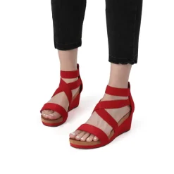 Platform Elastic Wedge Sandals