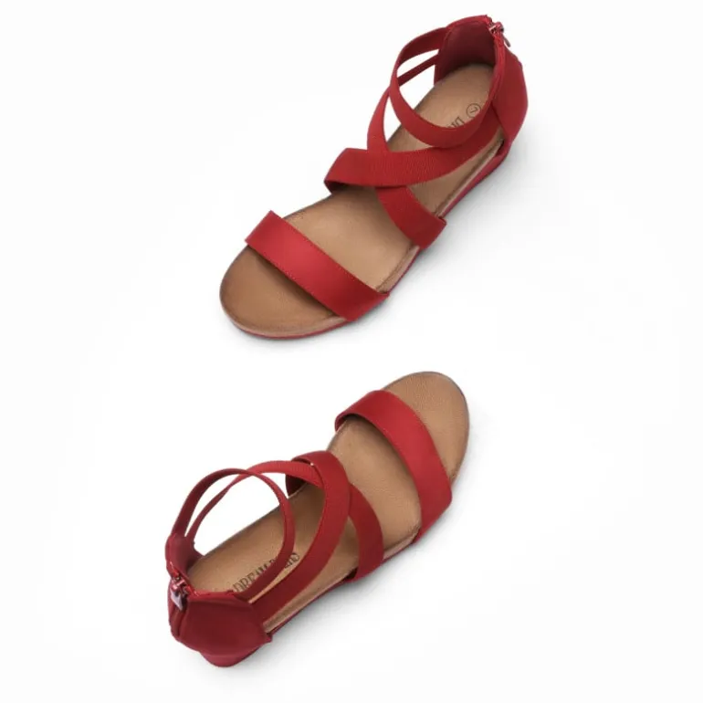 Platform Elastic Wedge Sandals