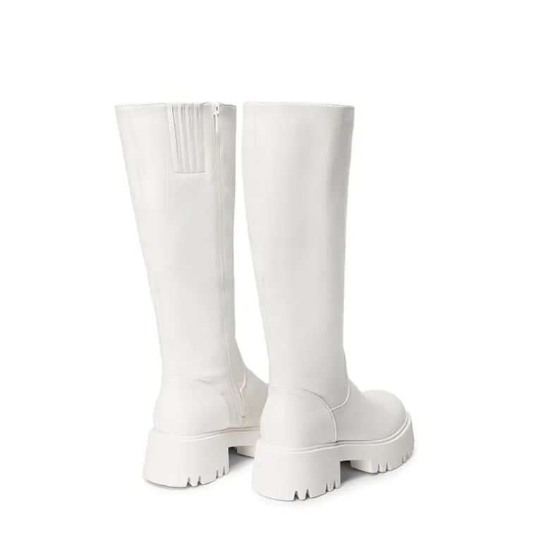 Platform Lug Sole Knee High Boots
