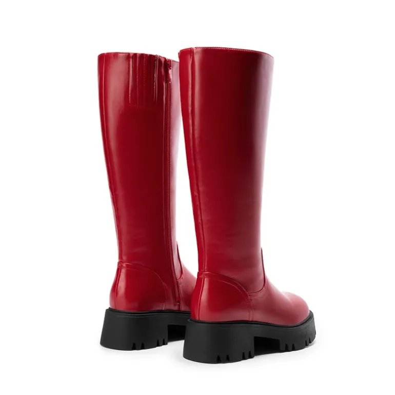 Platform Lug Sole Knee High Boots