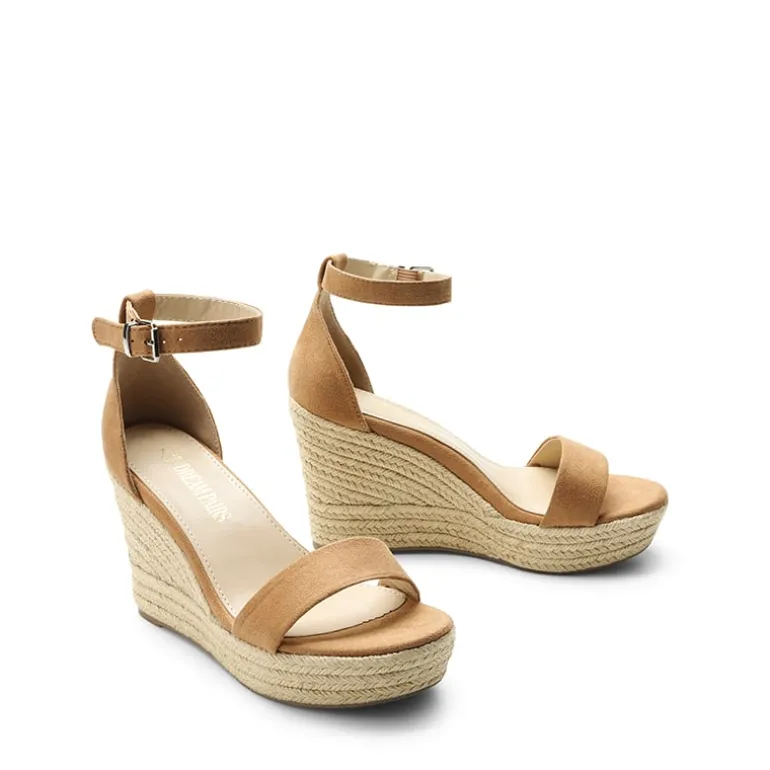 Platform One Strap Espadrille Wedge Sandals