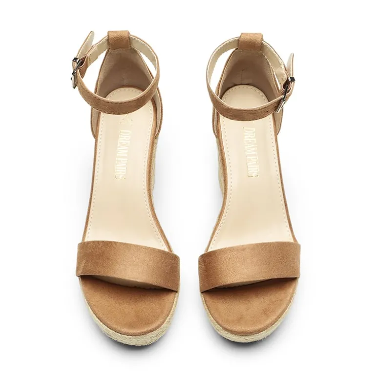 Platform One Strap Espadrille Wedge Sandals