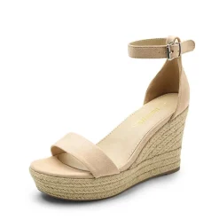 Platform One Strap Espadrille Wedge Sandals